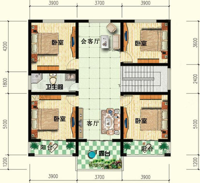 晒晒建好的二层房屋设计，实体房子竟然比效果图还好看！